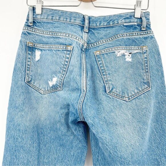 NWT BOYISH Womens The Tommy Organic Cotton Blend Distressed Button Fly Jeans 26 - Picture 7 of 13